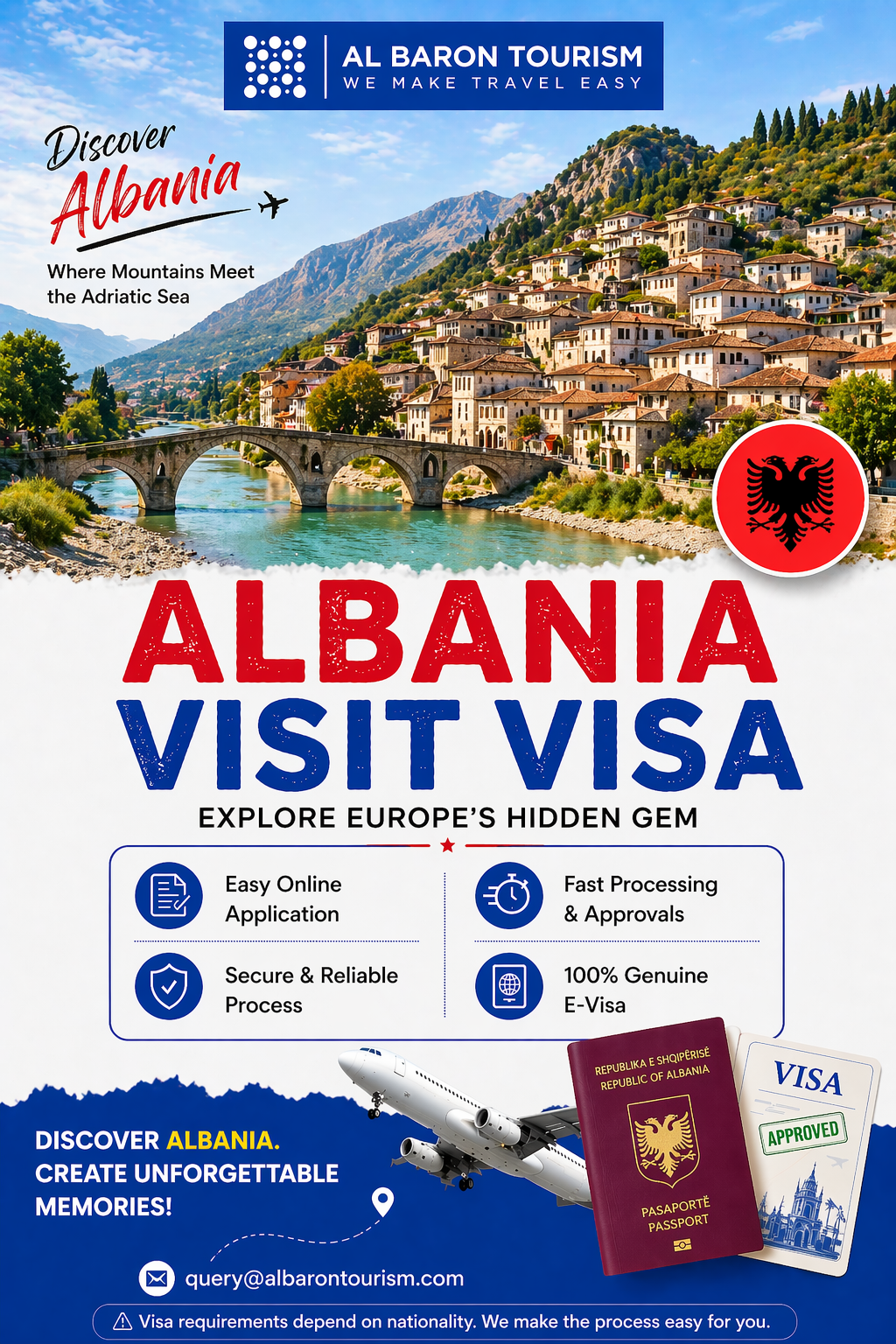 Albania visa from Dubai