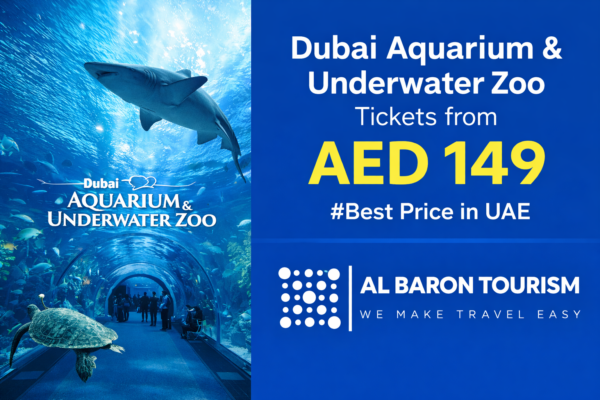 Dubai Aquarium and Underwater Zoo tickets 2026 cheapest price AED 129