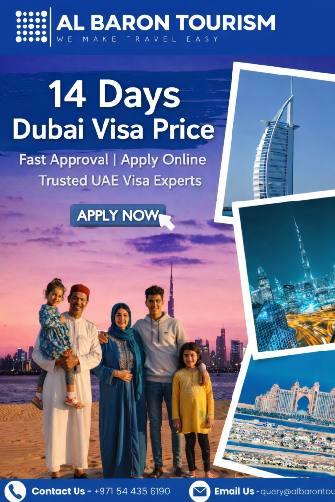 14 Days Dubai Visa Price