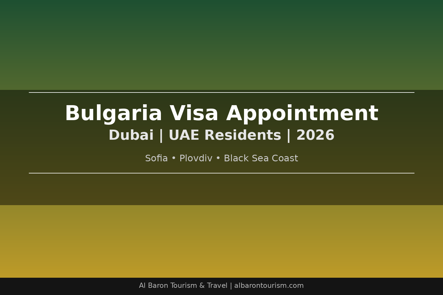 Bulgaria visa appointment in Dubai 2026