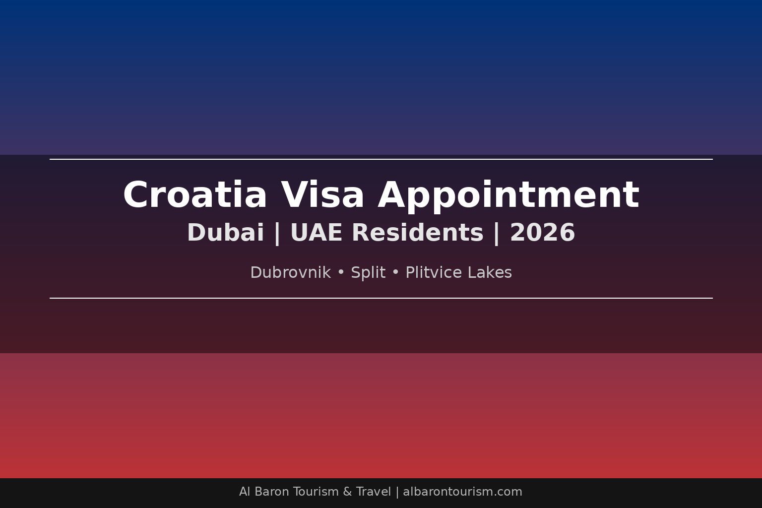Croatia visa appointment in Dubai 2026