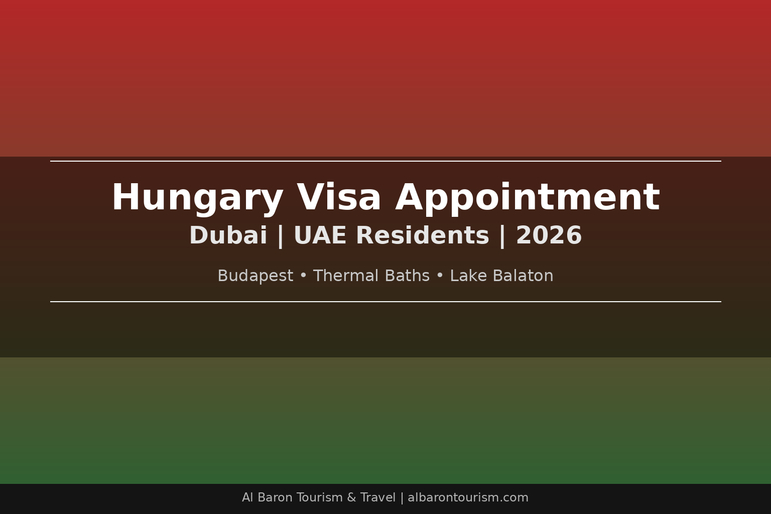 Hungary visa appointment in Dubai 2026
