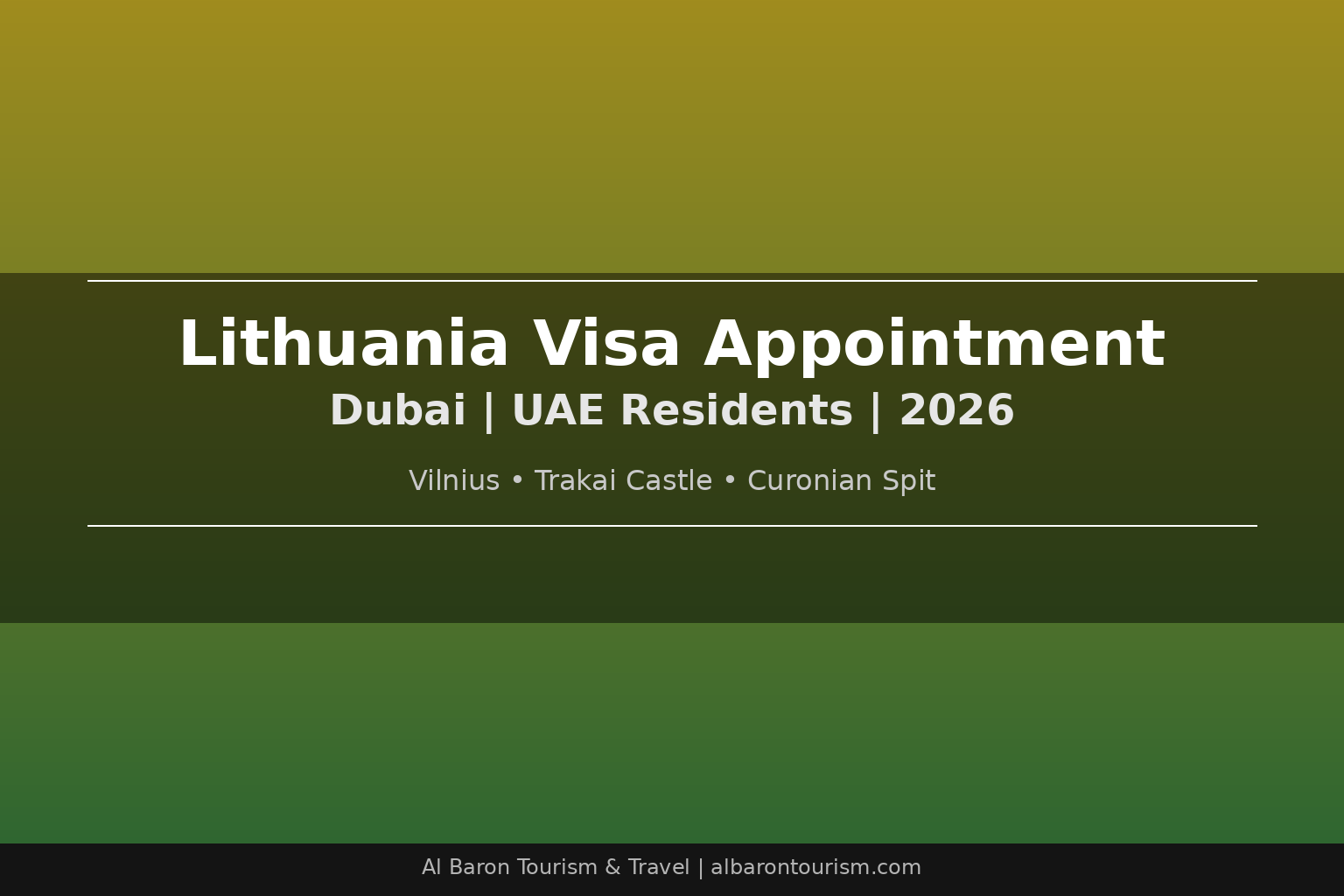 Lithuania visa appointment in Dubai 2026