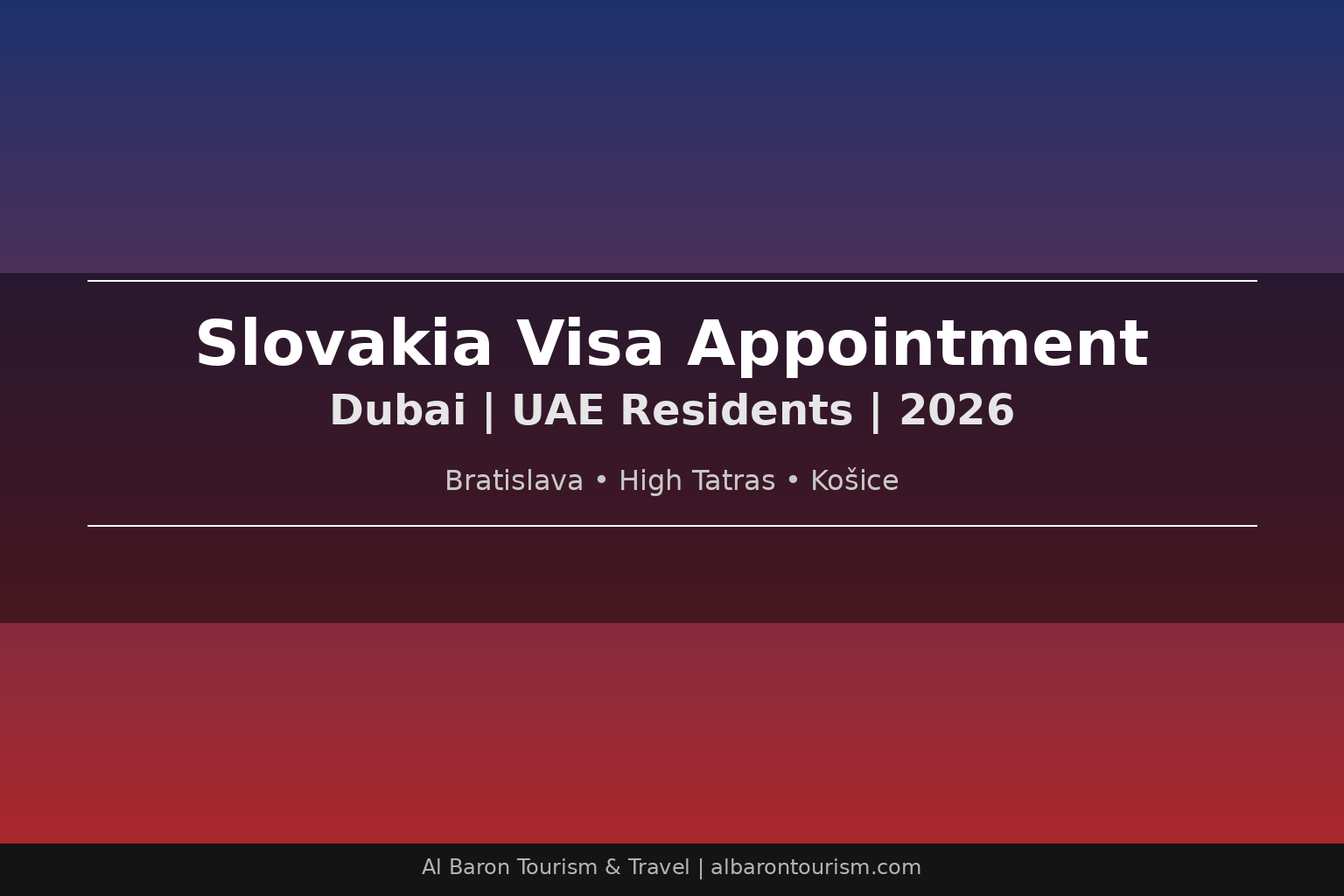 Slovakia visa appointment in Dubai 2026