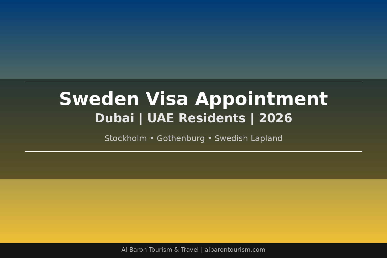 Sweden visa appointment in Dubai 2026